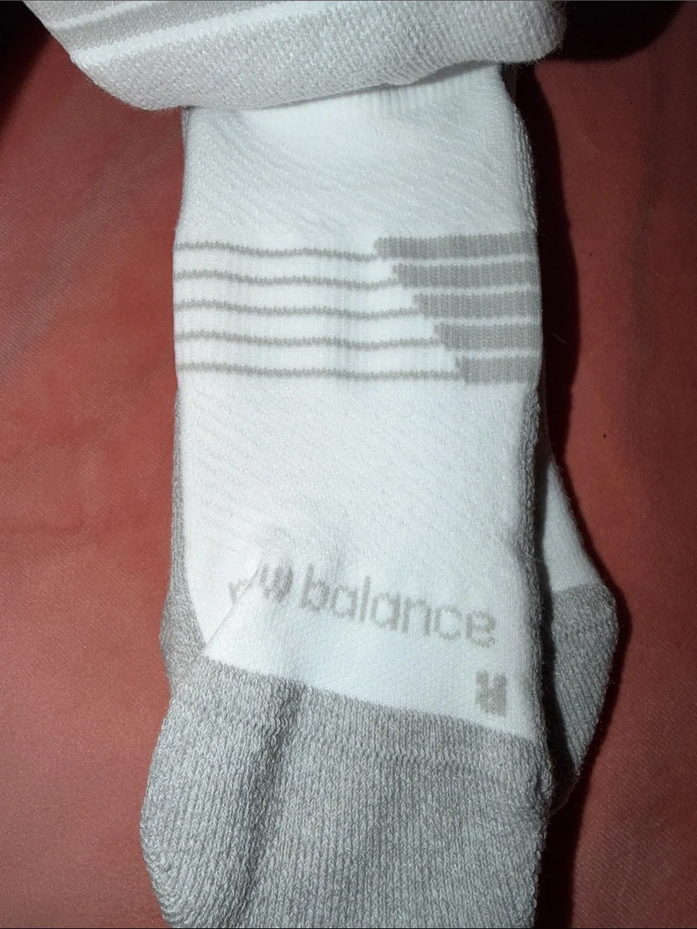 New Balance Men’s White & Gray Low-Cut Training Tab Socks - 2 Pack